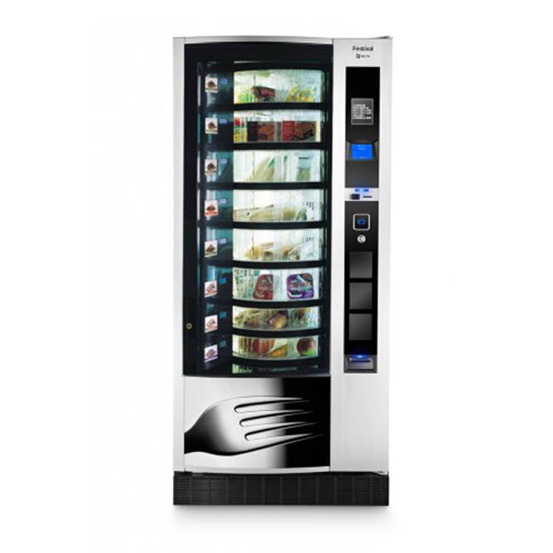 Front view of vending machine