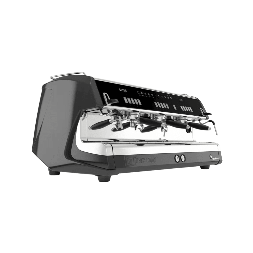 La Spaziale S10 3 Group commercial espresso machine in sleek black finish