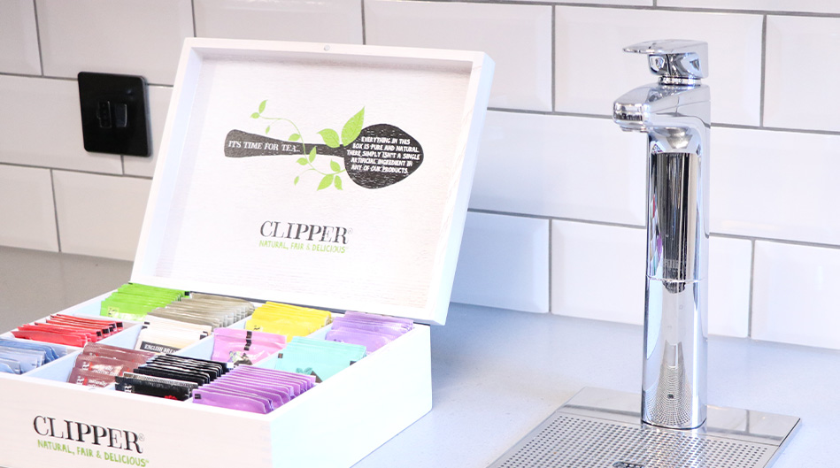 Clipper box next to tap