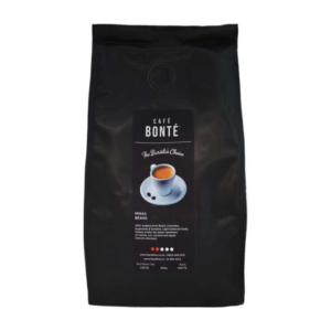 Cafe Bonte Minas coffee beans in a black bag