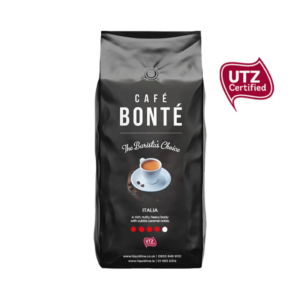 Italia UTZ coffee beans in black bag