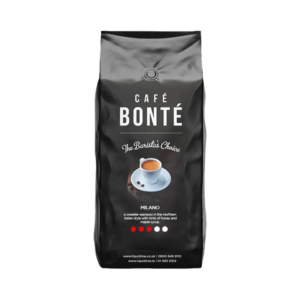Milano coffee beans in a black bag
