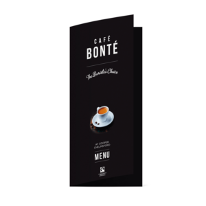 Cafe Bonte table menu